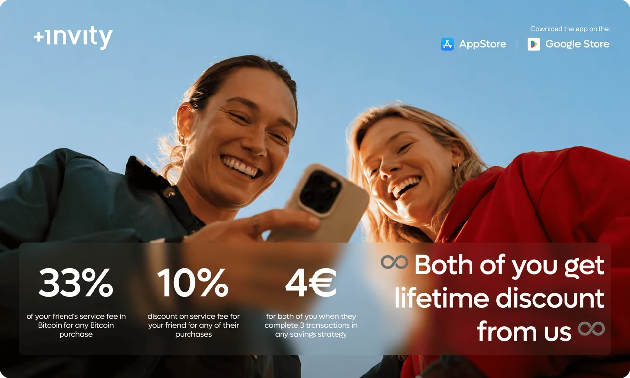Referral program update. Earn Bitcoin when your friends start saving
